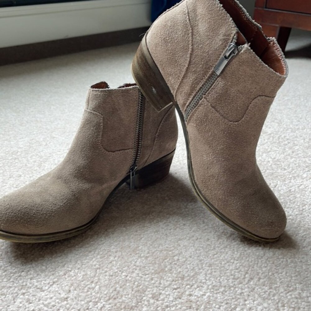 Lucky 🍀 Brand Tan Ankle Booties, Womens Size 8.5